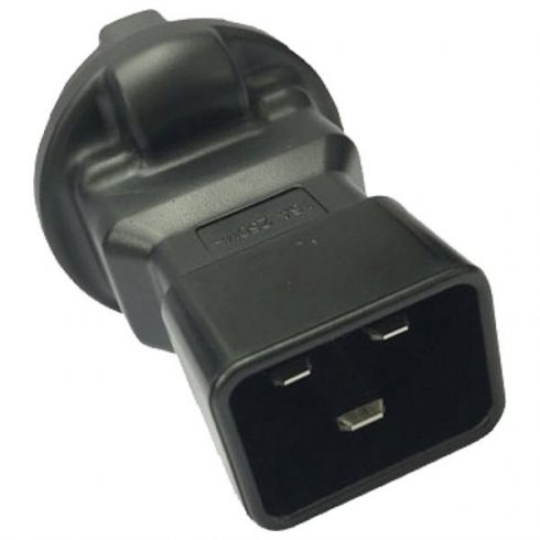 PremiumCord adapter IEC C20 moški na CEE 7/3 ženski, napetost 230V, 16A