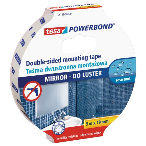 Powerbond montažni trak za ogledala 5,0 m: 19 mm