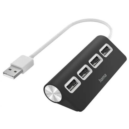 HAMA USB HUB/ 4 vhodi/ USB 2.0/ črn