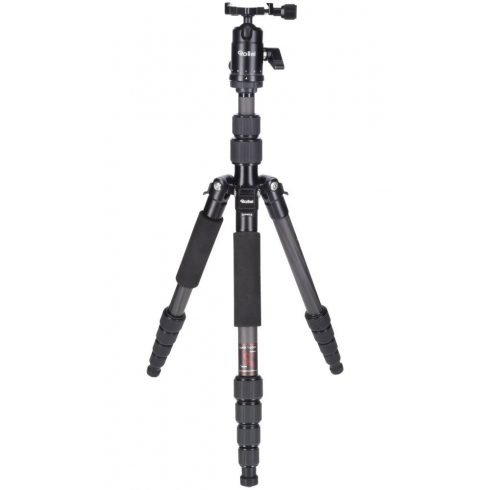 Rollei Tripod Compact Traveler No 1 Carbon/ Obremenitev 8 kg/ Raztegnjen 142 cm/ Carbon/ Črn