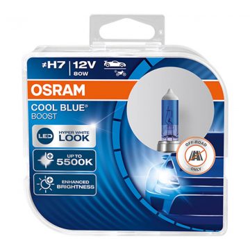   Osram H7 halogenska žarnica 12v 80w px26d cool blue boost 5500k/ 2 kom.