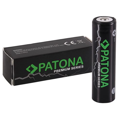 PATONA polnilna baterija 18650 Li-lon 3350mAh PREMIUM 3,7V dvignjen plus pol