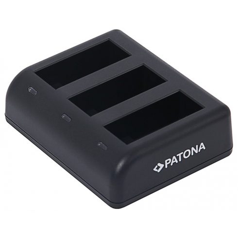 PATONA polnilec za digitalni fotoaparat Triple GoPro Hero 9/Hero 10/Hero 11/Hero 12/ AHDBT901/ micro USB/ USB-C