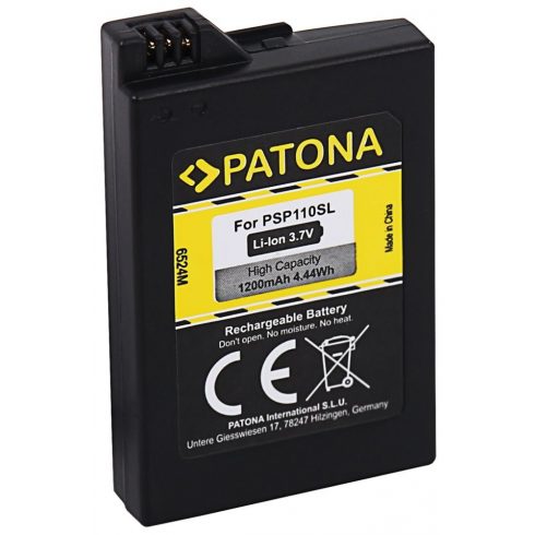 PATONA baterija za igralno konzolo Sony PSP 2000/PSP 3000 Portable 1200mAh Li-lon 3.7V PSP-S110