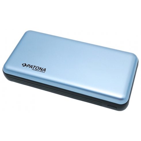 PATONA powerbank, 20000mAh Li-Pol 3A, USB-C/Lightning, PD 65W, modra