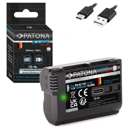 PATONA baterija za foto Nikon EN-EL15C 2400mAh Li-Ion Platinum USB-C polnjenje