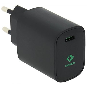   PATONA polnilec/ USB-C/ vhod /100-240V/ izhod 5V/3.0A, 9V/2.22A, 12V/1.67A/ 20W Napajanje/ črn