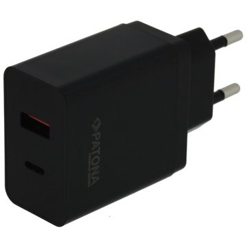 PATONA napajalnik Napajanje 36W 1xUSB-C/1xUSB-A -PD 3.0