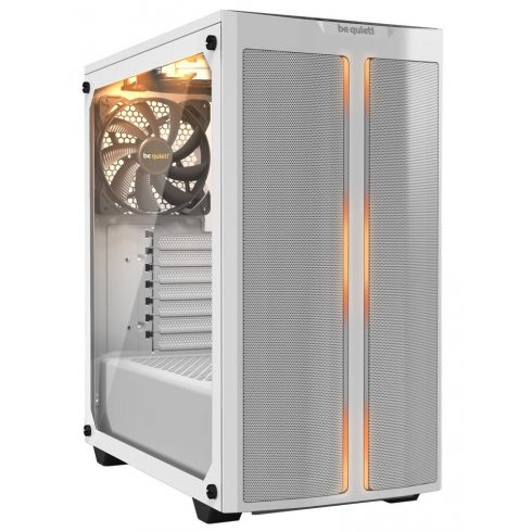 Bodi tiho! ohišje PURE BASE 500DX / MidT / brez napajalnika / USB 3.0 / 3x140mm ventilatorji ARGB / prozorna stran / bela