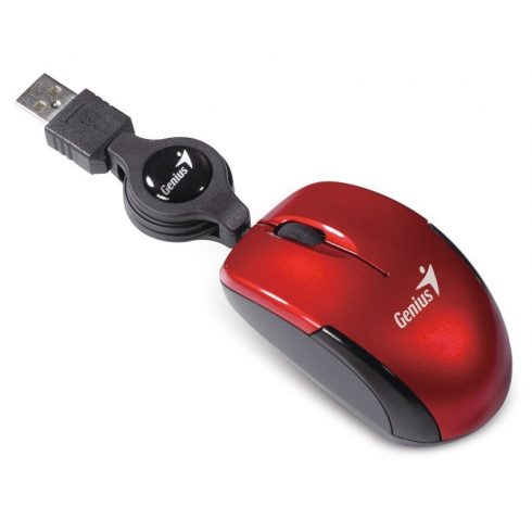 GENIUS Micro Traveler V2/ žični/ 1200 dpi/ USB/ rdeč