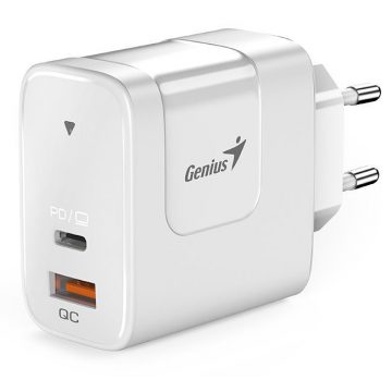   GENIUS polnilni kabel ACC-A2CC-3A, 100 cm, USB-A na USB-C, 3A, QC3.0, pleten, črn