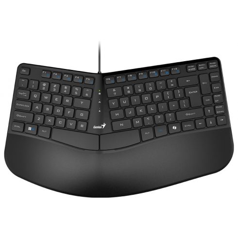 GENIUS Ergo KB-700/ Žični/ Copilot/ ergonomski/ mat/ USB/ CZ+SK postavitev