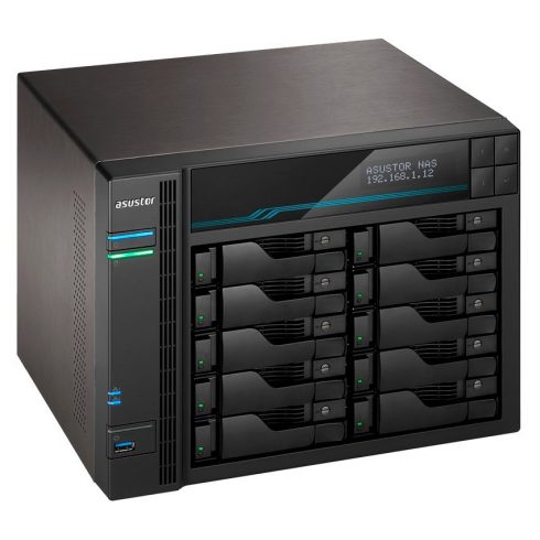 Asustor NAS AS6510T / 10x 2,5"/3,5" SATA III, 2x M.2/ Intel ATOM C3538 2,1 GHz/ 8GB/ 2x 10 GbE + 2x 2,5 GbE/ 2x USB 3.2