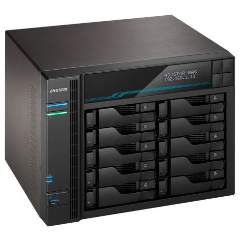 Asustor NAS AS7110T / 10x 2.5"/3.5" SATA III/ Intel Xeon E-2224 3.4GHz/ 8 GB/ 1x 10GbE + 3x 2.5GbE/ 3x USB 3.2