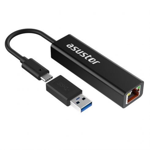 Priložen adapter Asustor AS-U2.5G2 / USB3.2 Gen 1 type-C na 2,5GBASE-T / USB-C na USB-A