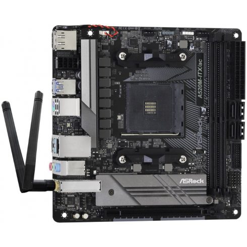 ASRock A520M-ITX/AC / AMD A520 / AM4 / 2x DDR4 DIMM / DP / HDMI / USB-C / WiFi / Mini-ITX