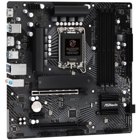 ASRock B760M Phantom Gaming Lightning/D4 / Intel B760 / LGA1700 / 4x DDR4 / 2x M.2 / HDMI / DP / USB-C / mATX