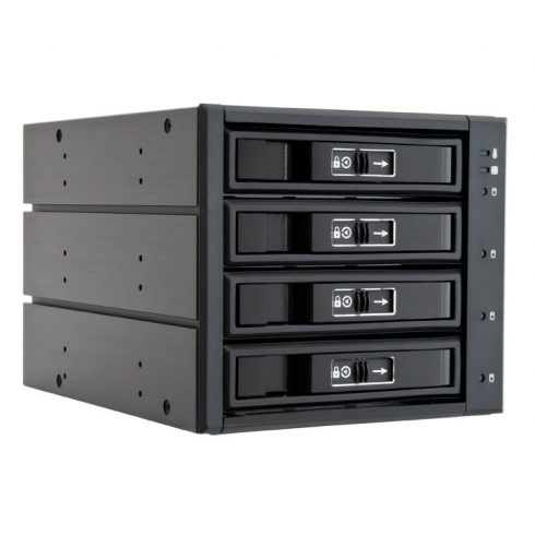 CHIEFTEC hrbtna plošča do 5,25" za 4x SATA/SAS HDD/SDD (3,5" ali 2,5")