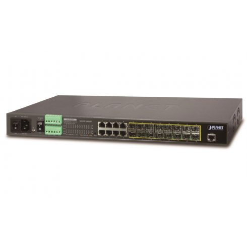 Planet MGSW-24160F Metro L3 stikalo, 8x 1Gb, 16x1Gb SFP, 36-60VDC, 0~60°C