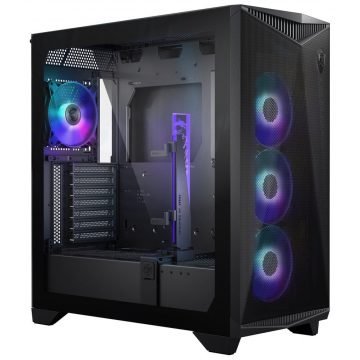   MSI ohišje MPG GUNGNIR 300R AIRFLOW/ brez napajalnika/ levo kaljeno steklo/ 4x 120 mm A-RGB ventilator/ 1x USB-C/ 2x USB3.2/ črn