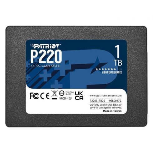 PATRIOT P220 1TB SSD / notranji / 2,5" / SATA 6Gb/s /