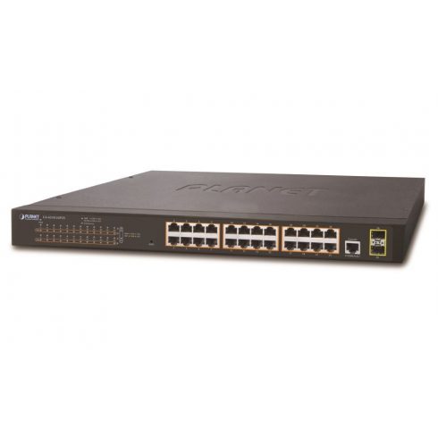 Planet GS-4210-24P2S L2 stikalo, 24x1Gb, 2x SFP, 24x PoE 802.3at 300W