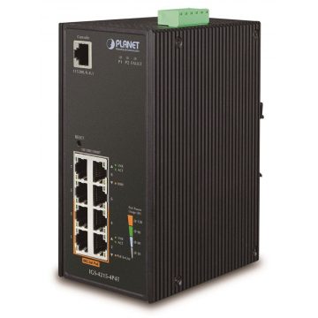   Industrijsko L2 stikalo Planet IGS-4215-4P4T, 8x1Gb, 4x PoE 802.3af 140W, 48-54VDC, -40~75°C, IP30