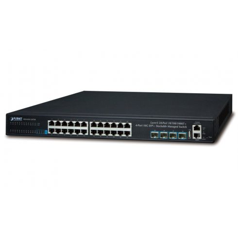 Planet SGS-6341-24T4X L3 stikalo, 24x1Gb, 4x10Gb SFP+, HW/IP stack, VSF/Cluster