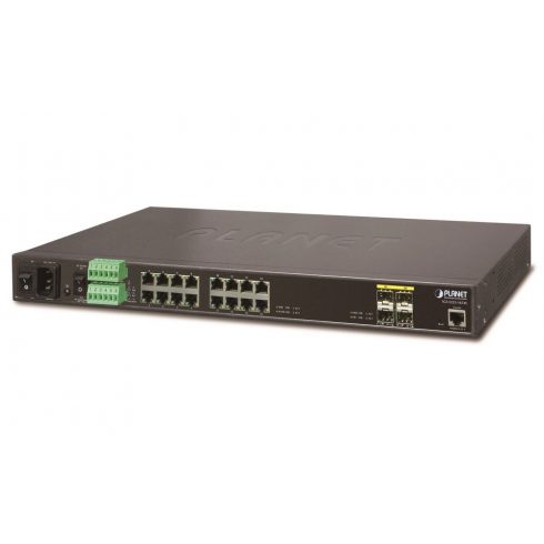 Industrijsko L3 stikalo Planet IGS-5225-16T4S, 16x1Gb, 4x1Gb SFP, 36-60VDC, -40~75°C, IP30, 2x napajalni vhod