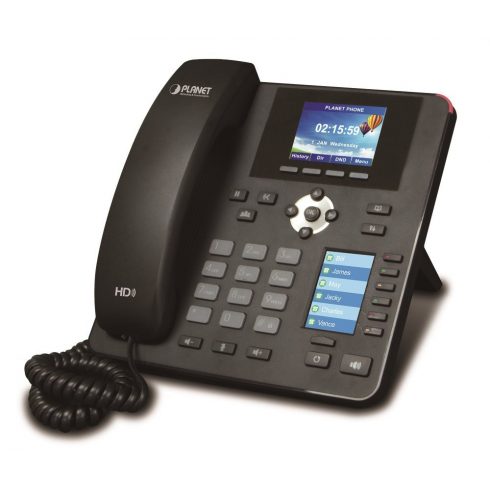 Planet VIP-2140PT VoIP telefon, G.722 HD, LCD+DSS zaslon, BLF gumbi, 4x SIP računi, Auto conf, PoE, CZ