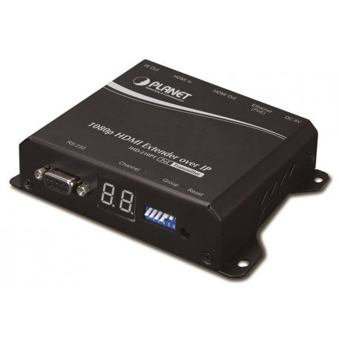 Planet IHD-210PT, HDMI video extender, transmitter, FullHD, H.264, multicast, IR, PoE napajanje