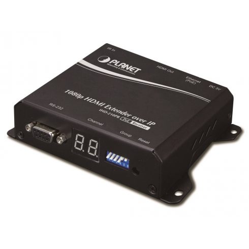 Planet IHD-210PR, HDMI video extender, sprejemnik, FullHD, H.264, multicast, IR, PoE napajanje