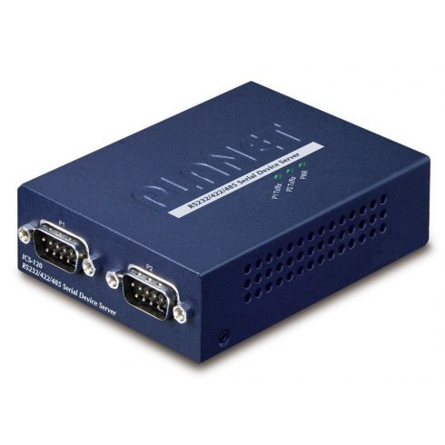 Planet pretvornik RS-232/422/485 v IP, 2x COM, 100Mb, -10~+60°C, SNMP+Telnet