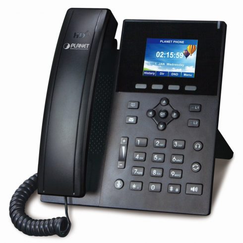 Planet VIP-1260PTVoIP telefon, HD audio G.722/Opus, barvni LCD, Auto Provision, Dual GbE LAN, PoE, CZ meni