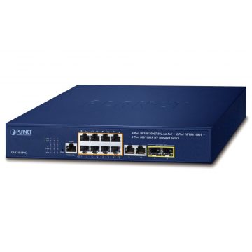   Planet GS-4210-8P2C L2 stikalo, 10x1Gb, 2x1Gb SFP, 8x PoE 802.3at 120W, QoS