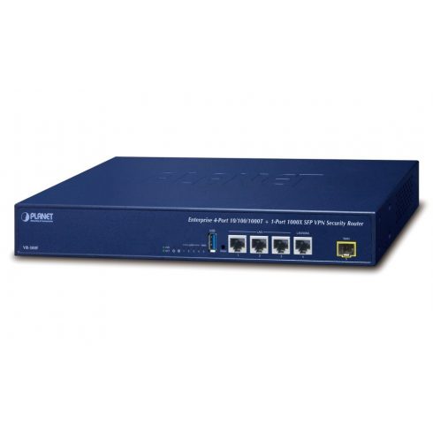 Planet VR-300F Enterprise usmerjevalnik/požarni zid VPN/VLAN/QoS/HA/AP krmilnik, 2xWAN(SD-WAN), 3xLAN, 1xSFP