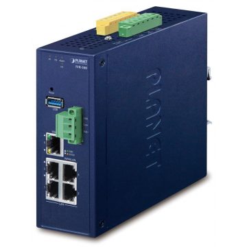   Planet IVR-300 Enterprise router/FW VPN/VLAN/QoS/HA/AP krmilnik, 2xWAN(SD-WAN), 3xLAN, IP30, -40/75st, 9-54VDC