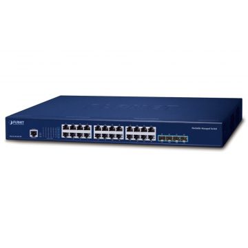   Stikalo Planet SGS-6310-24T4X L3, 24x1Gb, 4x10Gb SFP+, HW/IP stack, VSF/Cluster