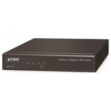   Planet IPX-1100, IP PBX, 100/50 uporabnikov, IVR, telefonski odzivnik/glasovna pošta, DID, BLF, FAX, Skype-SIP, VPN