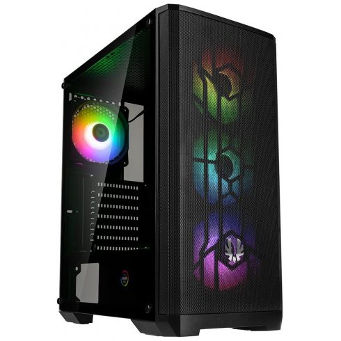 BitFenix ohišje Nova Mesh SE TG ARGB / ATX / 4x120mm ARGB / USB 3.0 / kaljeno steklo / črno