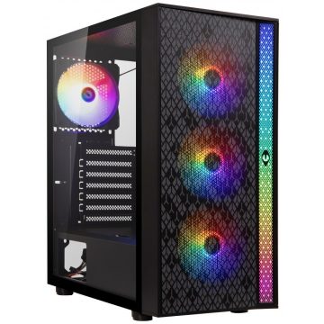   BitFenix ohišje Light / ATX / 4x120mm RGB ventilator / 2xUSB 3.0 / USB 2.0 / kaljeno steklo / črna