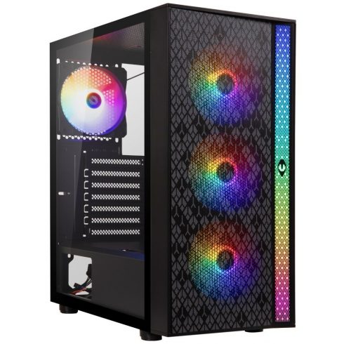 BitFenix ohišje Light / ATX / 4x120mm RGB ventilator / 2xUSB 3.0 / USB 2.0 / kaljeno steklo / črna