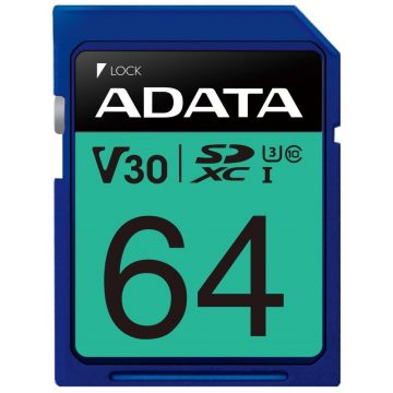 ADATA Premier Pro 64GB SDXC/ UHS-I U3 V30S CL10