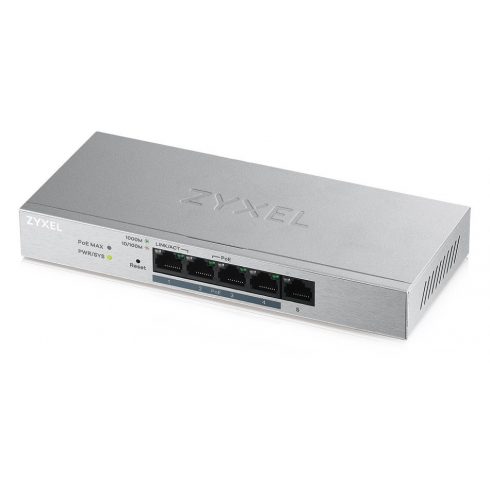 ZyXEL GS1200-5HPv2 Web Smart switch 5x Gigabit metal, 4x PoE (802.3at, 30W), PoE Poraba energije 60