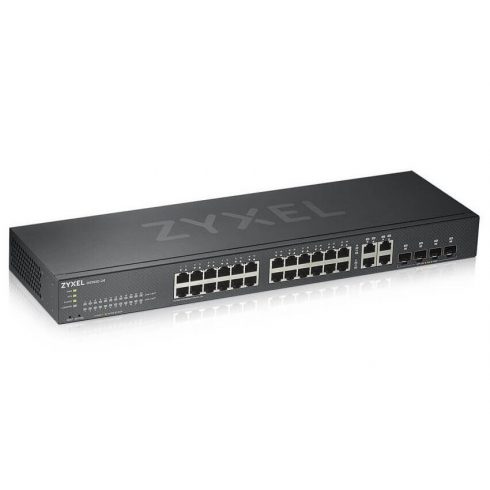 Zyxel GS1920-24v2, 28-portno Gigabitno spletno upravljano stikalo: 24x Gigabit metal + 4x Gigabit combo (metal/SFP), IPv6