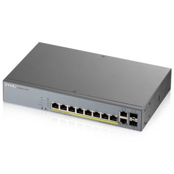   Zyxel GS1350-12HP 12-portno pametno upravljano CCTV PoE stikalo, dolg doseg, 130 W, 10x GbE, 2x SFP