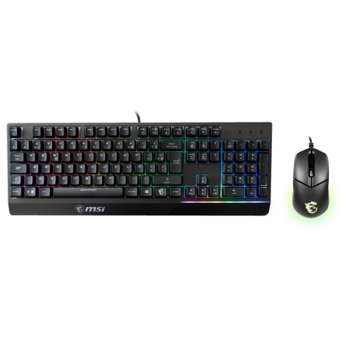 MSI gaming komplet tipkovnica in miška VIGOR GK30 COMBO/ žična/ RGB osvetlitev ozadja/ USB/ CZ+SK postavitev