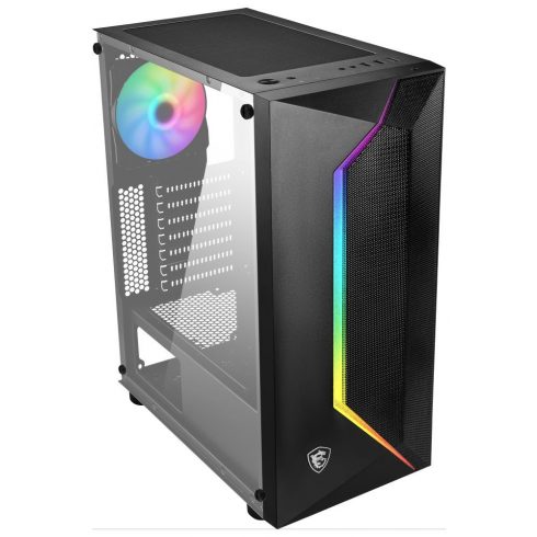 MSI ohišje MAG VAMPIRIC 100R/ brez napajalnika/ kaljeno steklo/ 1x RGB 120 mm ventilator/ 1x USB3.0/ 2x USB2.0/ črn