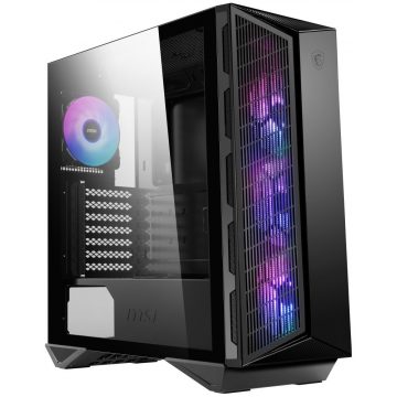   MSI ohišje MPG GUNGNIR 111R/ brez napajalnika/ levo kaljeno steklo/ 4x 120 mm ARGB ventilator/ 1x USB-C/ 2x USB3.2/ črn