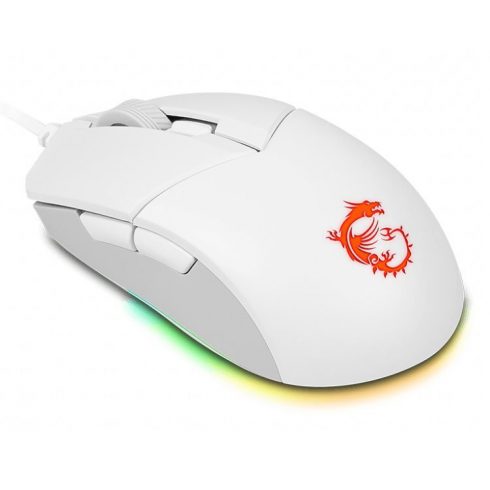 MSI gaming miška CLUTCH GM11 WHITE Gaming/ 5.000 dpi/ RGB osvetlitev/ 6 gumbov/ USB